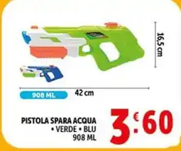 Deco Supermercati Pistola spara acqua verde blu offerta