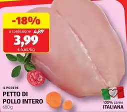 ALDI Il podere petto di pollo intero offerta