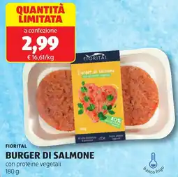 ALDI Fiorital burger di salmone offerta