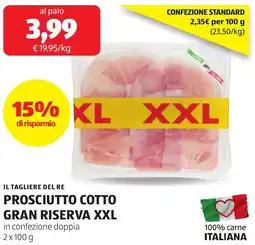 ALDI Il tagliere del re prosciutto cotto gran riserva xxl offerta