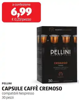 ALDI Pellini capsule caffè cremoso offerta