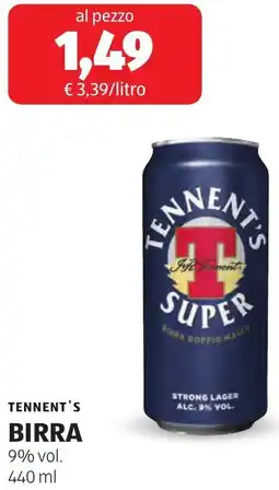 ALDI Tennent's birra offerta