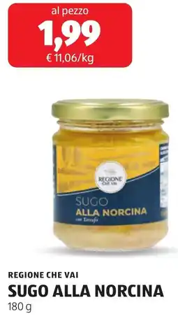 ALDI Regione che vai sugo alla norcina offerta