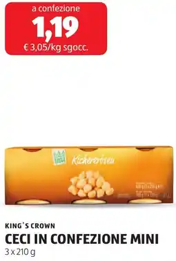 ALDI King's crown ceci in confezione mini offerta