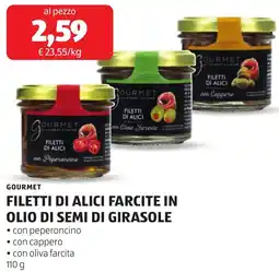 ALDI Gourmet filetti di alici farcite in olio di semi di girasole offerta