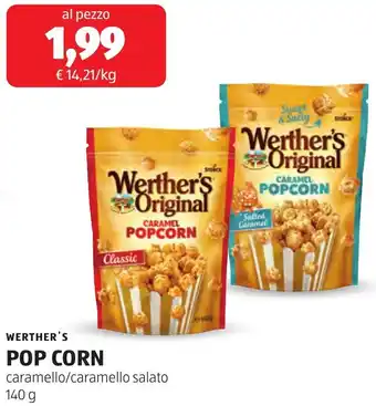 ALDI Werther's pop corn offerta