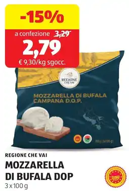 ALDI Regione che vai mozzarella di bufala dop offerta