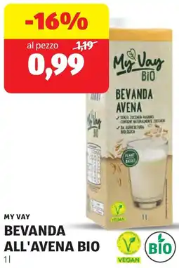 ALDI My vay bevanda all'avena bio offerta