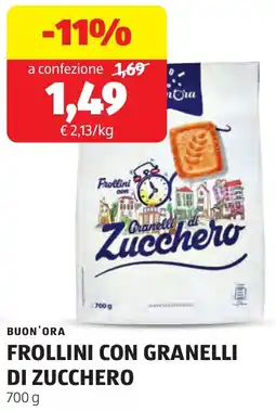 ALDI Buon'ora frollini con granelli di zucchero offerta