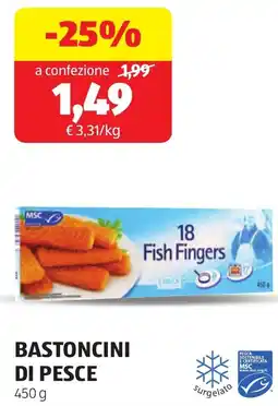 ALDI Bastoncini di pesce offerta