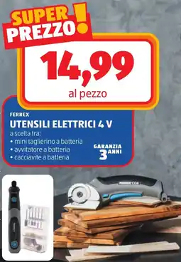 ALDI Ferrex utensili elettrici 4 v offerta
