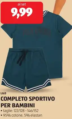 ALDI L&d completo sportivo per bambini offerta