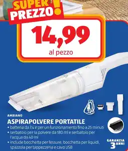 ALDI Ambiano aspirapolvere portatile offerta
