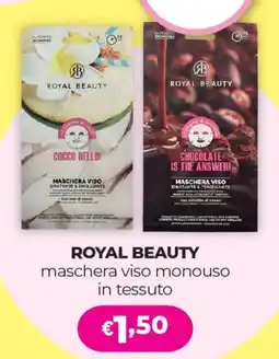 Acqua & Sapone ROYAL BEAUTY maschera viso monouso in tessuto offerta
