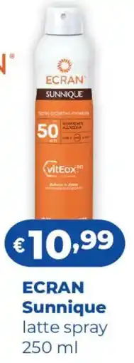 Acqua & Sapone ECRAN Sunnique latte spray offerta