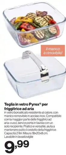 In'S Mercato Teglia in vetro PyrexⓇ per friggitrice ad aria offerta