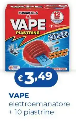 Acqua & Sapone VAPE elettroemanatore + 10 piastrine offerta