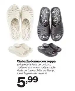 In'S Mercato Ciabatta donna con zeppa offerta