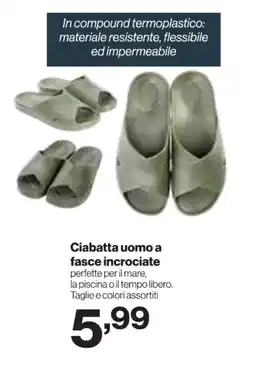 In'S Mercato Ciabatta uomo a fasce incrociate offerta