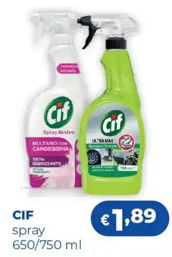 Acqua & Sapone CIF spray offerta