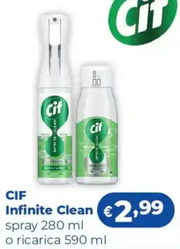 Acqua & Sapone CIF Infinite Clean spray o ricarica offerta