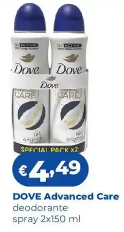 Acqua & Sapone DOVE Advanced Care deodorante spray offerta