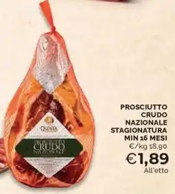 Mercatò Prosciutto crudo nazionale stagionatura min 16 mesi offerta