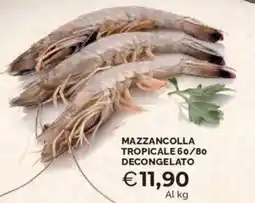 Mercatò Mazzancolla tropicale 60/80 decongelato offerta