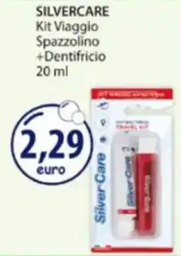 Acqua & Sapone SILVERCARE Kit Viaggio Spazzolino +Dentifricio offerta