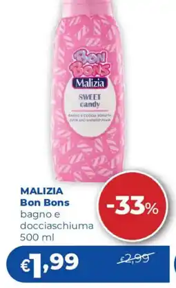 Acqua & Sapone MALIZIA Bon Bons bagno e docciaschiuma offerta