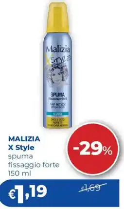 Acqua & Sapone MALIZIA X Style spuma fissaggio forte offerta