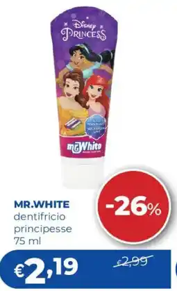Acqua & Sapone MR.WHITE dentifricio principesse offerta