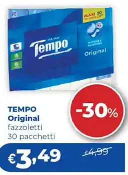 Acqua & Sapone TEMPO Original fazzoletti 30 pacchetti offerta