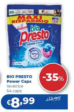 Acqua & Sapone BIO PRESTO Power Caps lavatrice 54 caps offerta