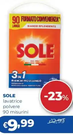 Acqua & Sapone SOLE lavatrice polvere 90 misurini offerta