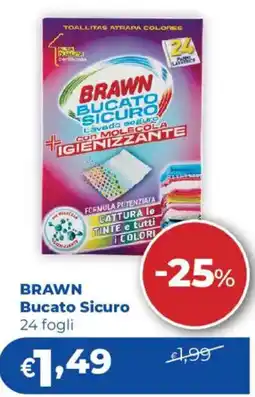 Acqua & Sapone BRAWN Bucato Sicuro 24 fogli offerta