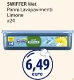 Acqua & Sapone SWIFFER Wet Panni Lavapavimenti Limone x24 offerta