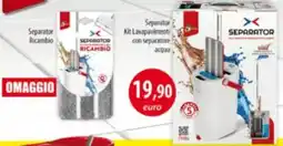 Acqua & Sapone Separator Ricambio Kit Lavapavimenti con separatore acqua offerta