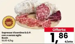 Interspar Sopressa Vicentina D.O.P. con o senza aglio Busin offerta