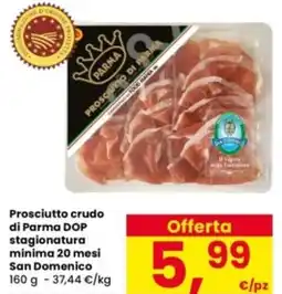 Interspar Prosciutto crudo di Parma DOP stagionatura minima 20 mesi San Domenico offerta