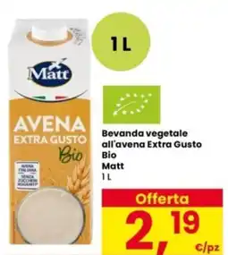 Interspar Bevanda vegetale all'avena Extra Gusto Bio Matt offerta