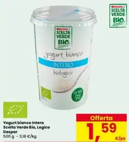 Interspar Yogurt bianco Intero Scelta Verde Bio, Logico Despar offerta
