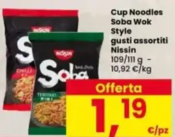 Interspar Cup Noodles Soba Wok Style Nissin offerta