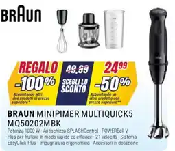 Trony BRAUN MINIPIMER MULTIQUICK5 MQ50202MBK offerta