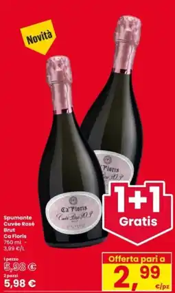Interspar Spumante Cuvée Rosé Brut Ca Floris offerta