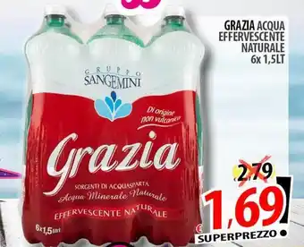 Il Genio Supermercato Grazia acqua effervescente naturale offerta