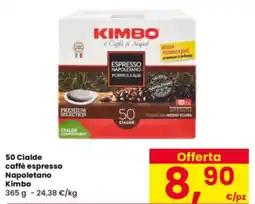 Interspar 50 Cialde caffè espresso Napoletano Kimbo offerta