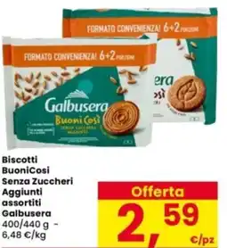 Interspar Biscotti Buonicosi Senza Zuccheri Aggiunti Galbusera offerta