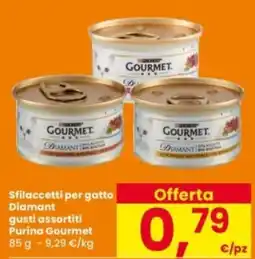Interspar Sfilaccetti per gatto Diamant Purina Gourmet offerta