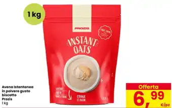 Interspar Avena Istantanea in polvere gusto biscotto Prozis offerta